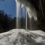 Full Moon Ice Fall Hocking Hills State Park Ohio