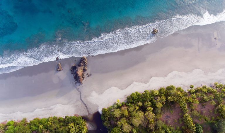Costa Rica Beach Drone Overhead