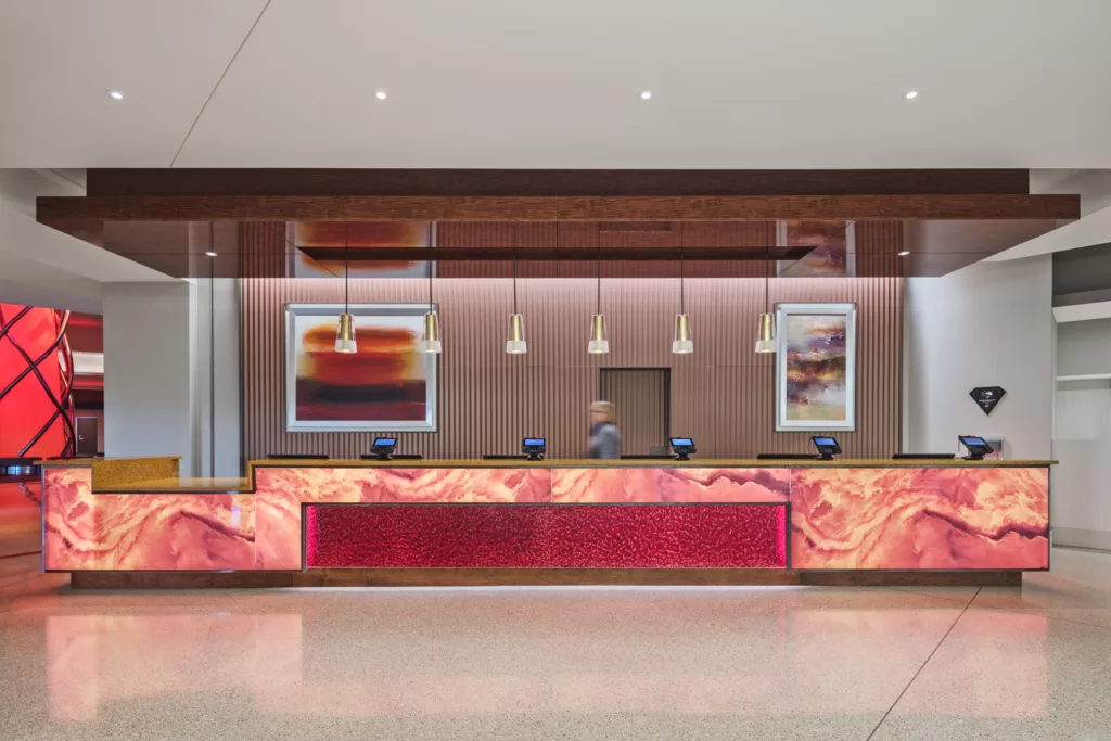 FireKeepers Casino Front Desk Michigan Architectural Photography