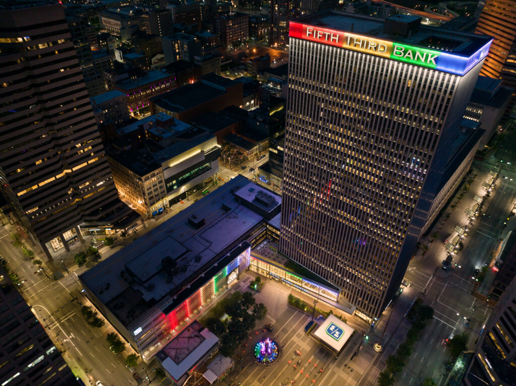 Architectural Drone Photography - Fifth Third Bank Cincinnati, Ohio