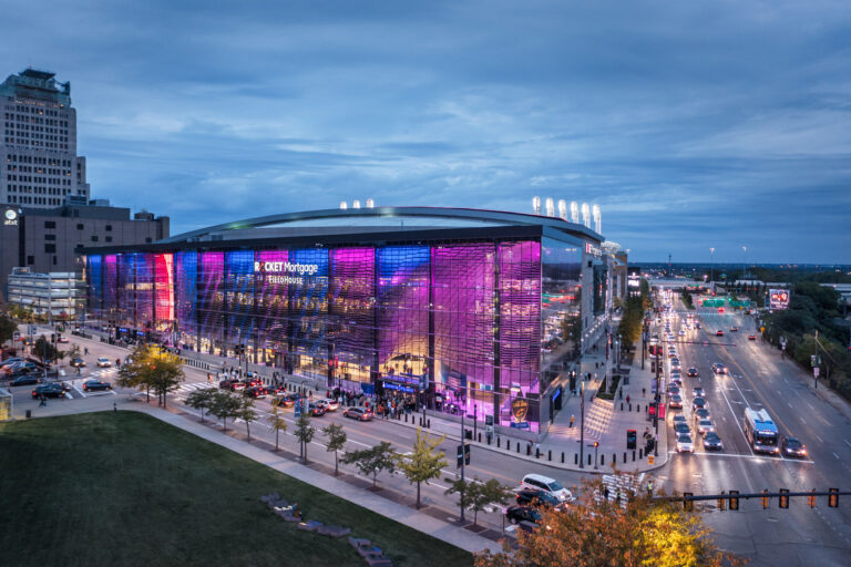 Cleveland Architectural Photographer, Gateway District, Drone Photography, Roket Mortgage Fieldhouse